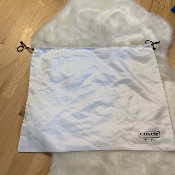 Like New!‎ Coach White Drawstring Duster Bag, XL - Picture 1 of 4